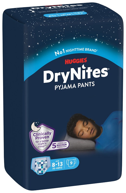 HUGGIES DRYNITES BOY 30/48KG 9PZ
