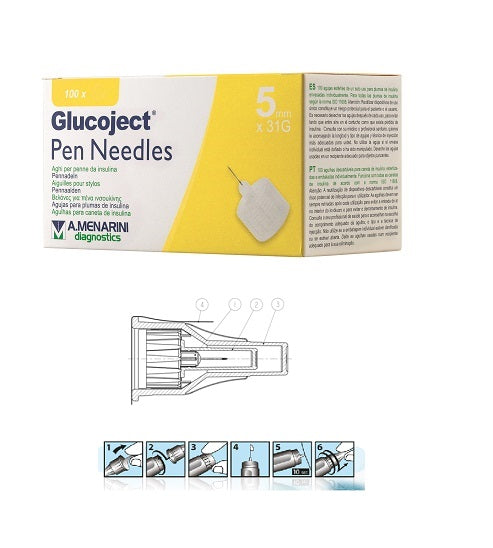 GLUCOJECT AGO PENNA 5MM G31 X100