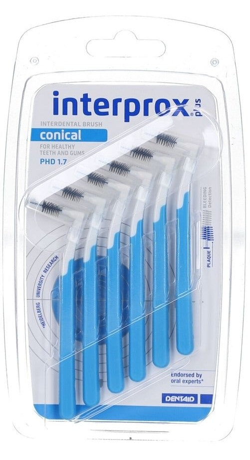 INTERPROX PLUS CONICO BLU 6PZ