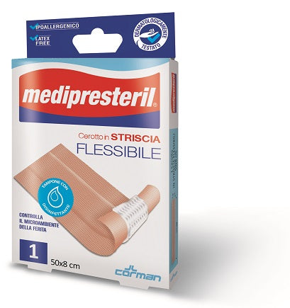 M/PRESTERIL 1STR.FLESS. 8CMX50CM