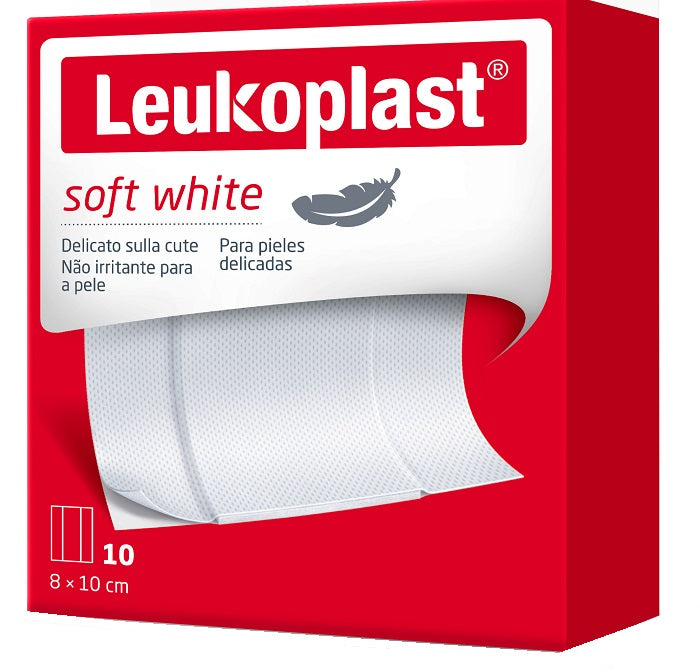 LEUKOPLAST SOFT WHITE 10X8CMX10