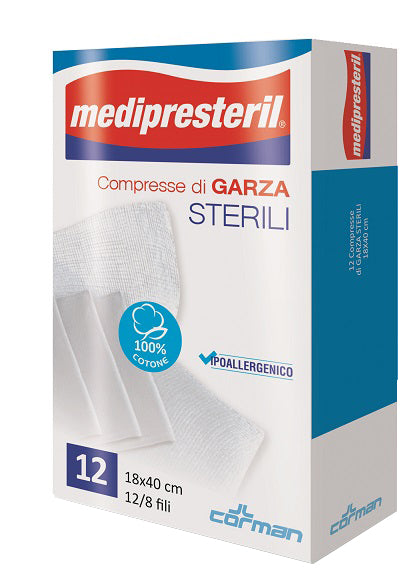 M/PRESTERIL GARZA COT. 18X40X 12