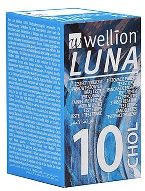 WELLION LUNA CHOLESTER.10STRISCE