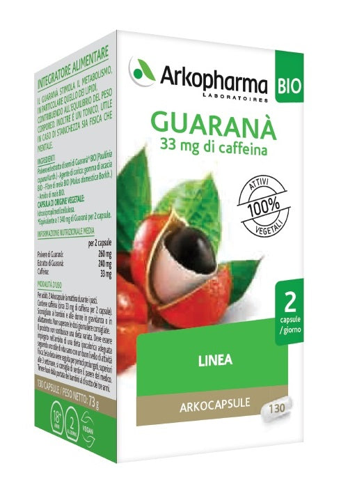 ARKOCAPSULE GUARANA BIO 130CPS