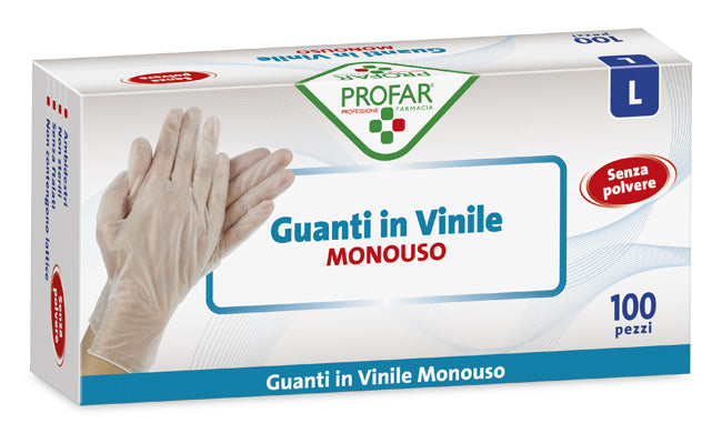 PROFAR GUANTO VINILE S/P L 100PZ