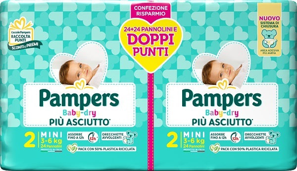 PAMPERS B/DRY MINI 3- 6KGX48