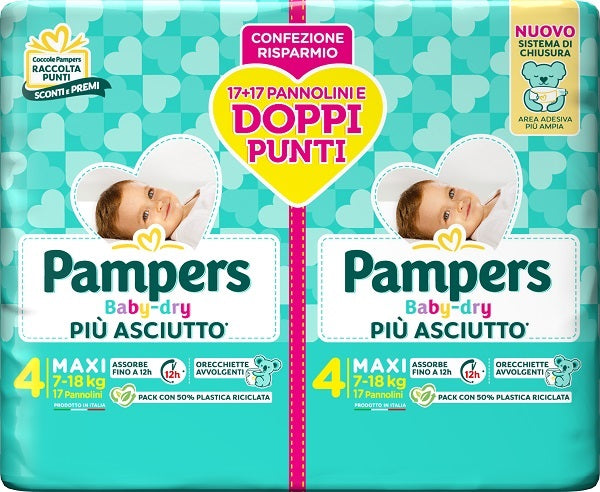 PAMPERS B/DRY MAXI 7-18KGX34