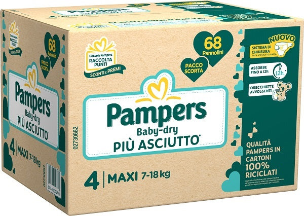 PAMPERS BD QUADRI DWCT MAXI 68PZ