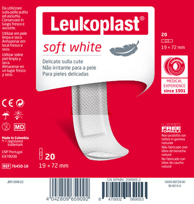 LEUKOPLAST SOFT WHITE 20CER.1FOR