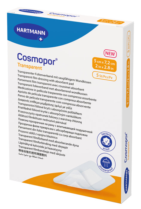 COSMOPOR TRASP.MEDIC.5X7,2CM 5PZ