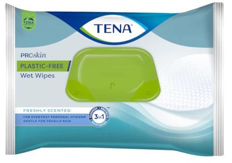 TENA WET WIPES PLASTIC FREE 48PZ