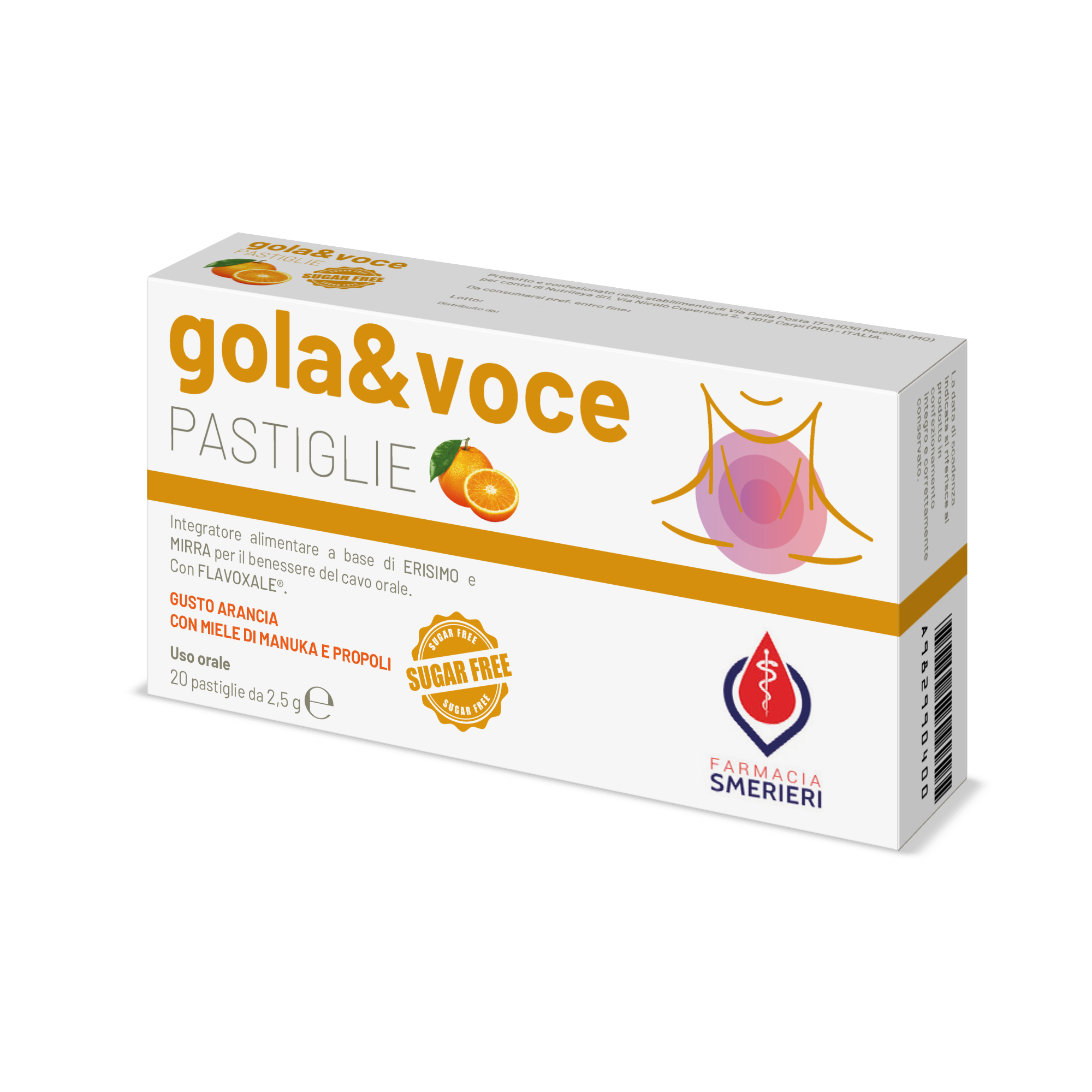 GOLA&VOCE ARANCIA SENZA ZUCCHERO 20 pastiglie