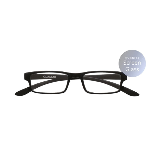 GLASSIO CUPERTINO OCCHIALE NERO +2,0