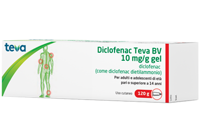 DICLOFENAC TEVA*GEL120G 10MG/G