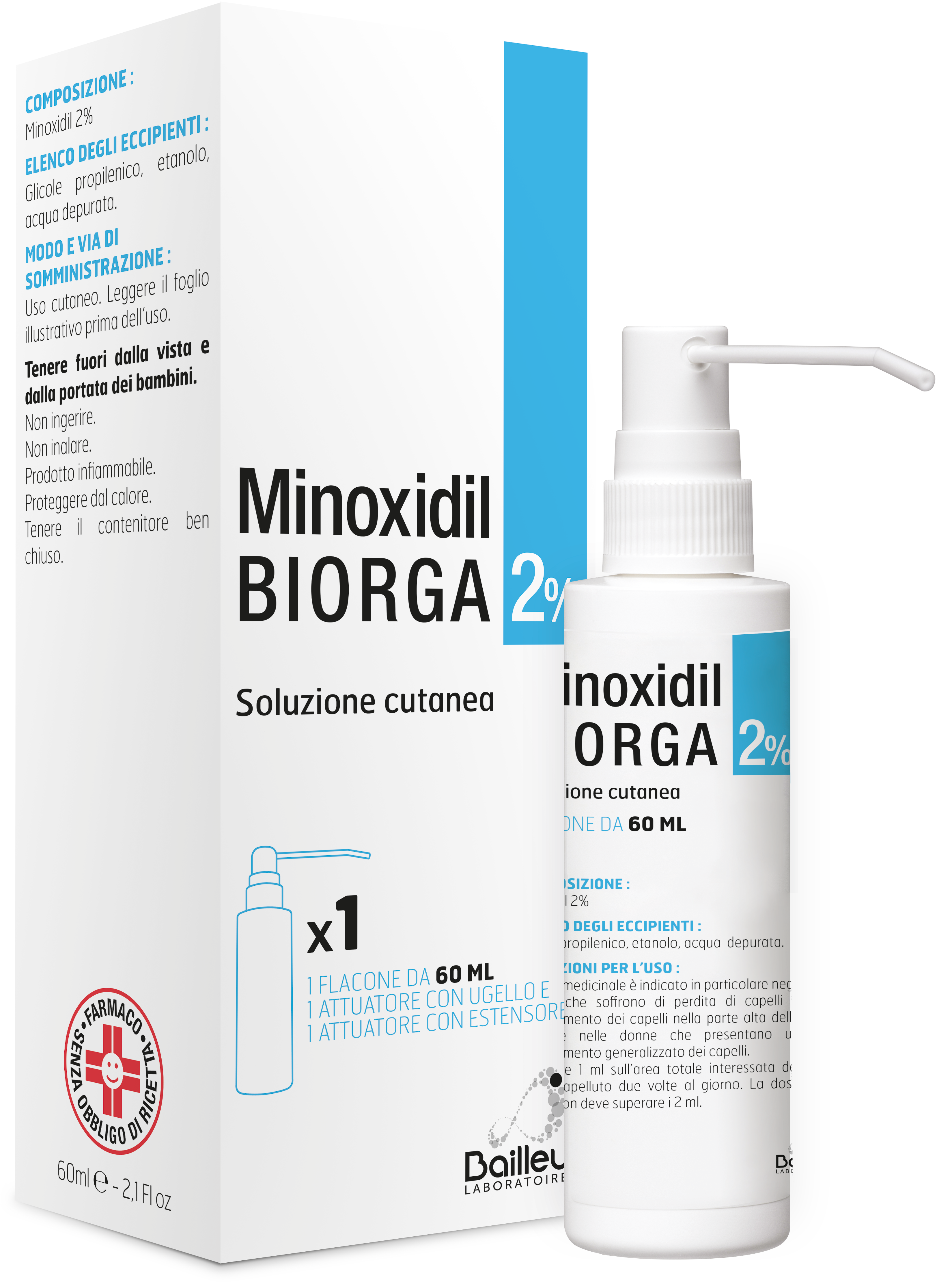 MINOXIDIL BIORGA*SOL CUT60ML2%