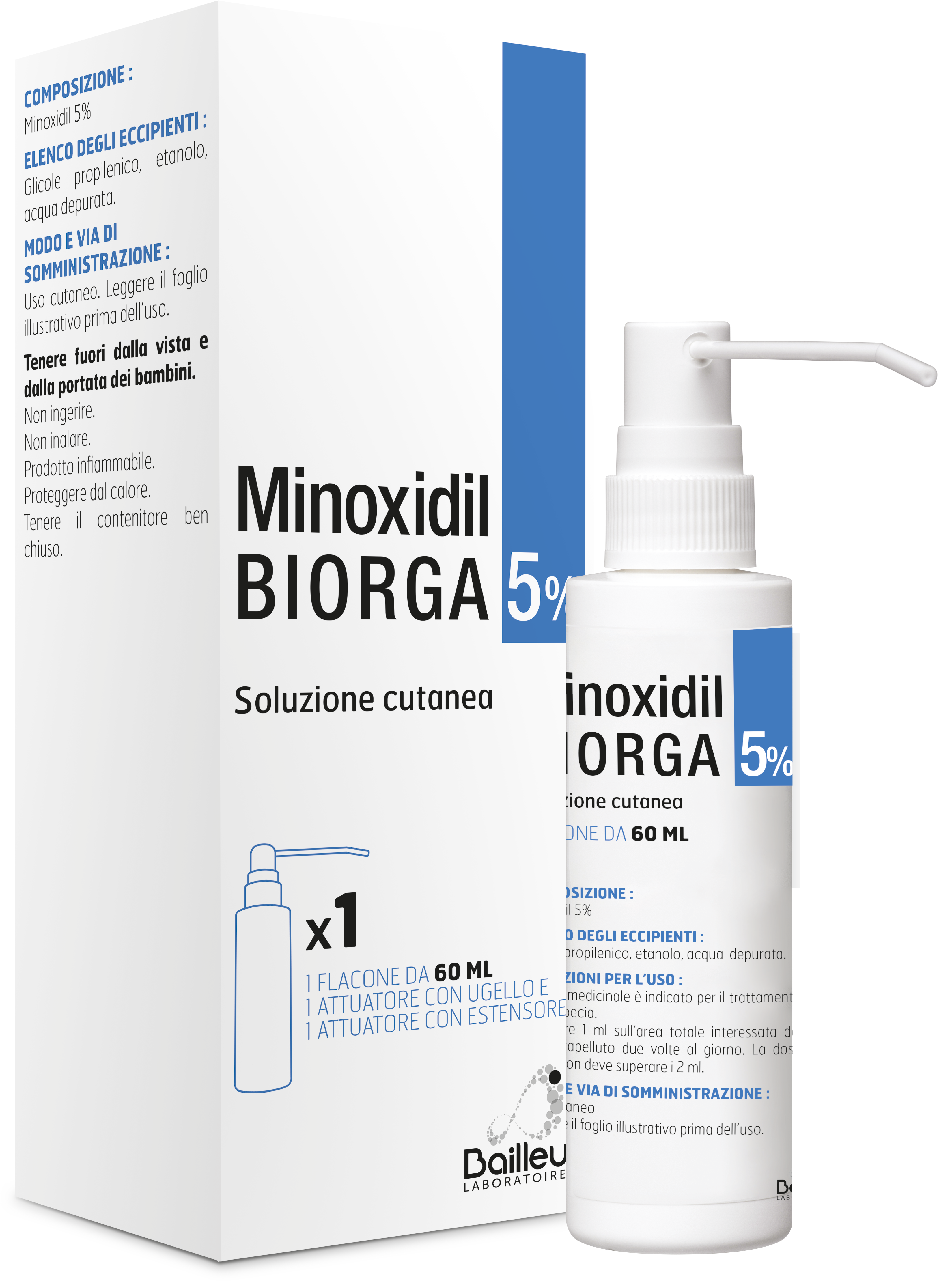 MINOXIDIL BIORGA*SOL CUT60ML5%