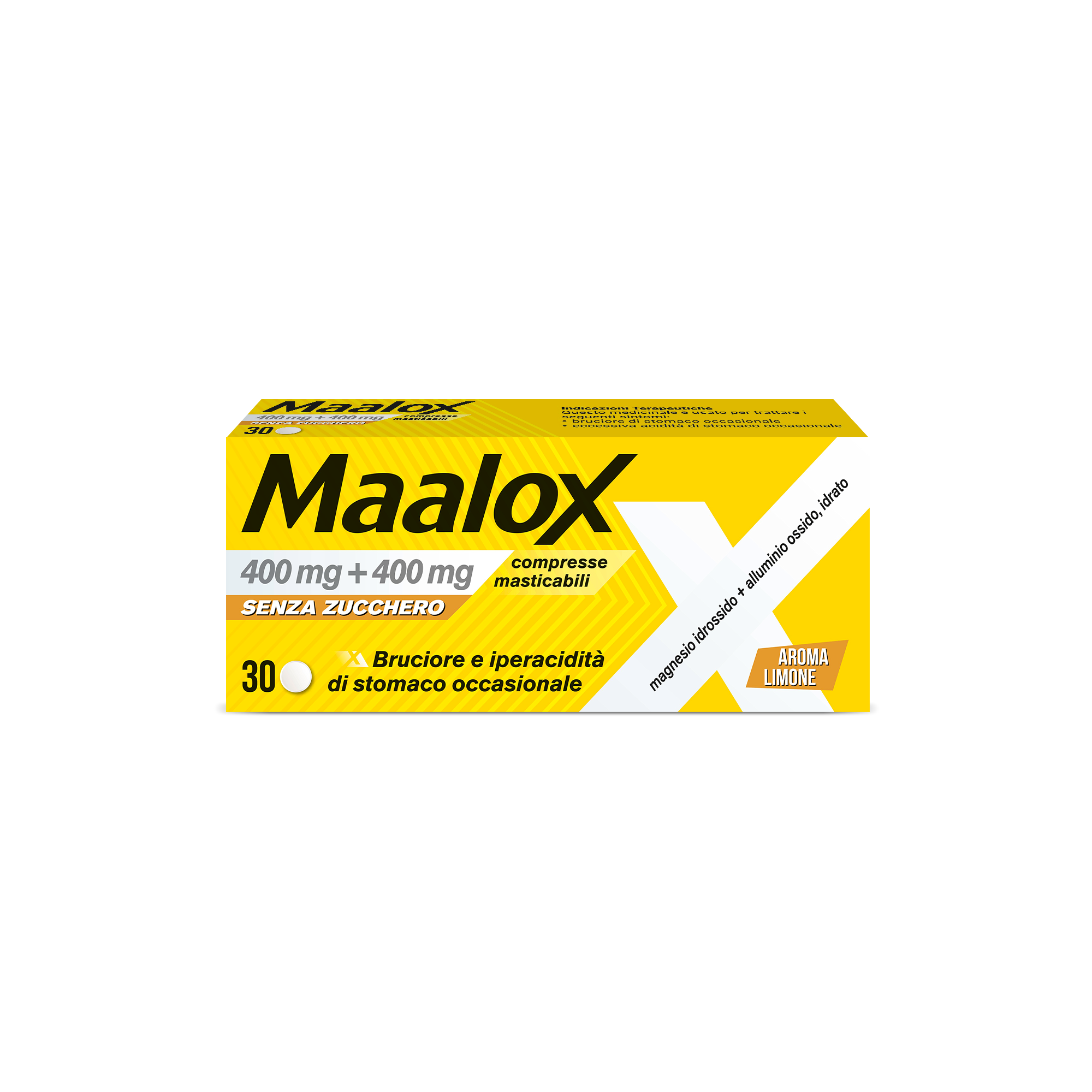 MAALOX*S/Z 30CPR LIMO400+400MG