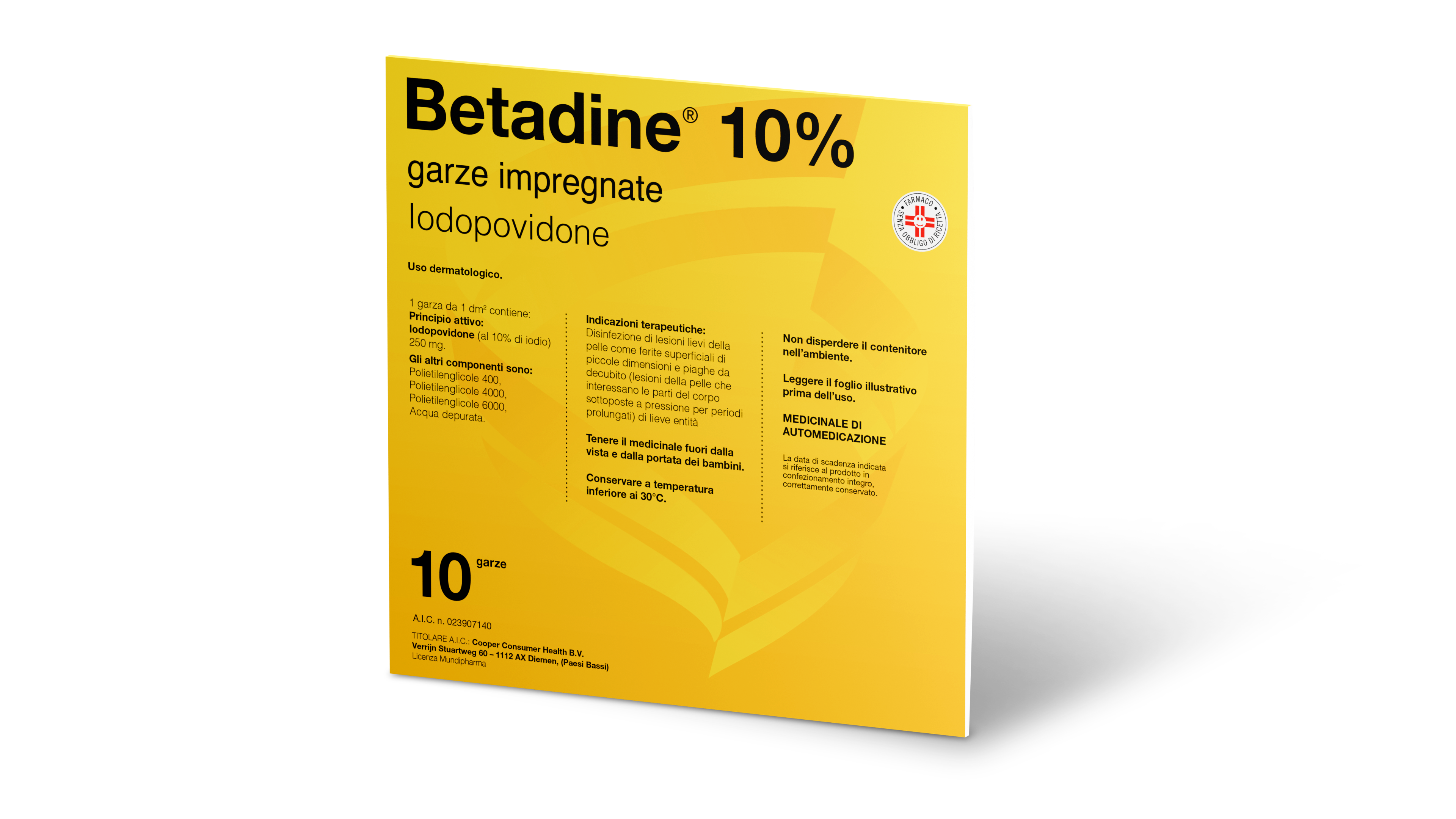 BETADINE*10GARZE IMPREGN 10x10