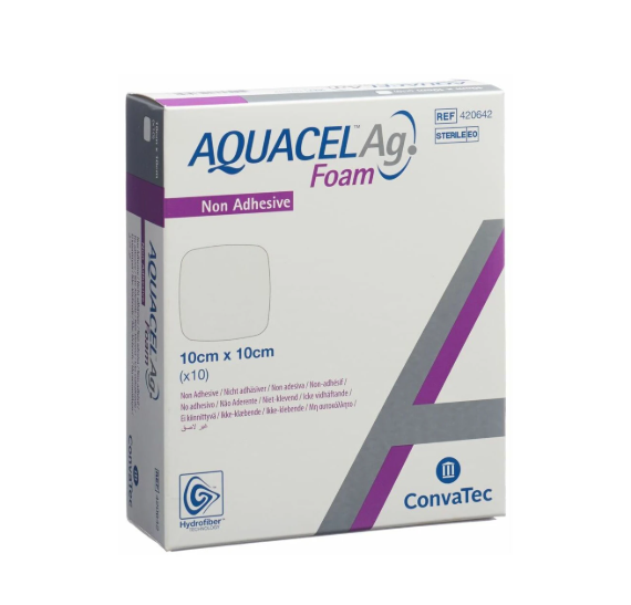 AQUACEL AG FOAM N/AD.10X10CM X10