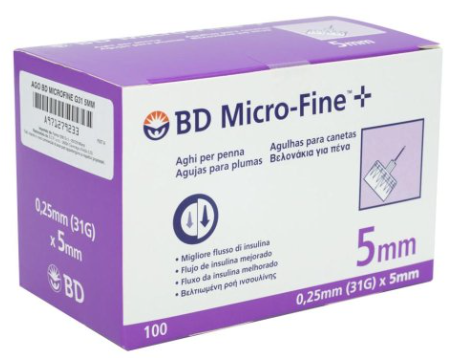 BD MICROFINE AGO G31 5MM 100PZ