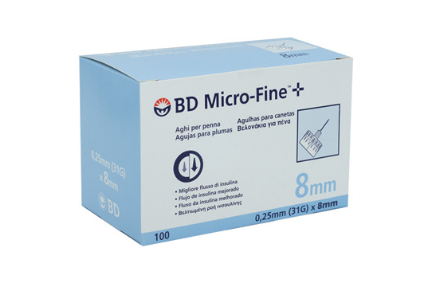 BD MICROFINE AGO G31 8MM 100PZ