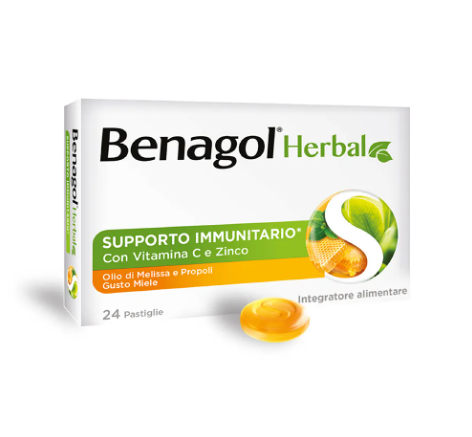 BENAGOL HERBAL MIELE 24PAST