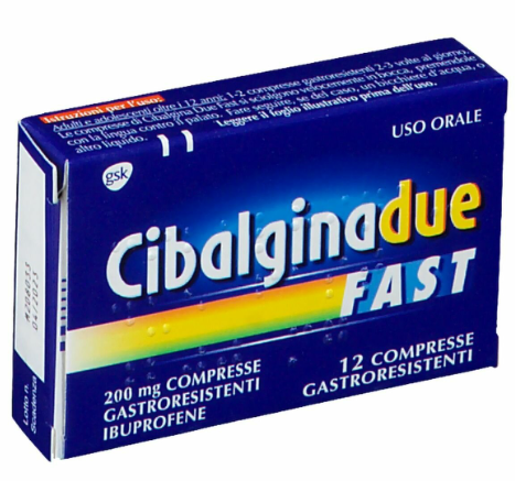 CIBALGINA DUE FAST*12CPR 200MG
