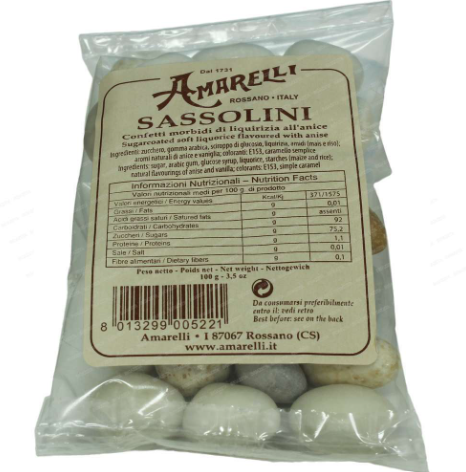 LIQUIRIZIA SASSOLINI SACCH 100