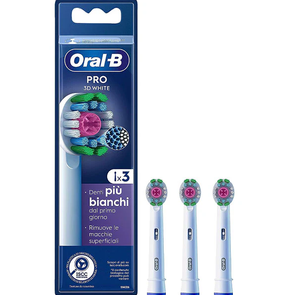 ORALB POWER REFILL 3D WHITE 3PZ