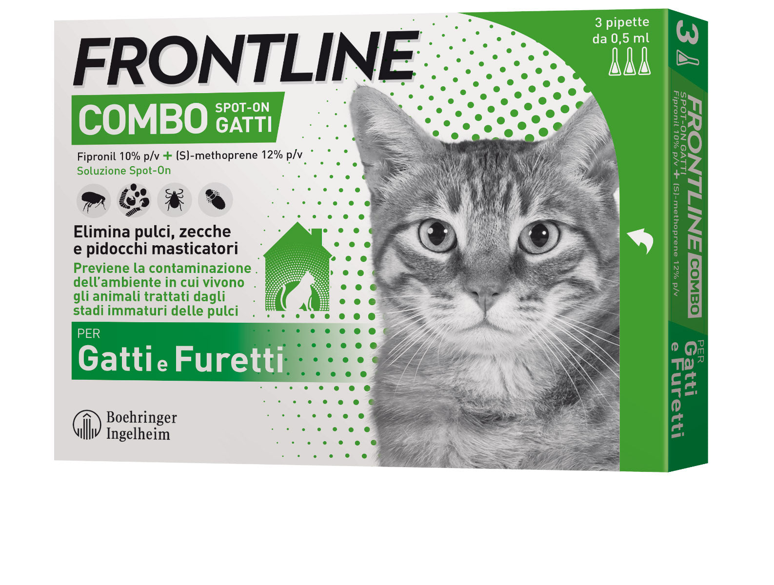 FRONTLINE COMBO*3PIP GATTI/FUR