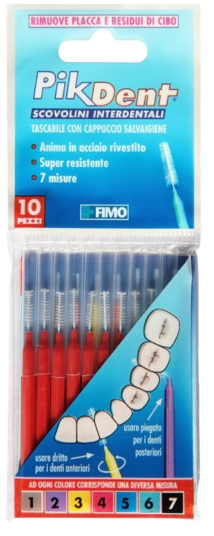PIKDENT SCOVOL.4ROSSO   0,7MMX10