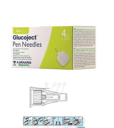 GLUCOJECT AGO PENNA 4MM G32 X100