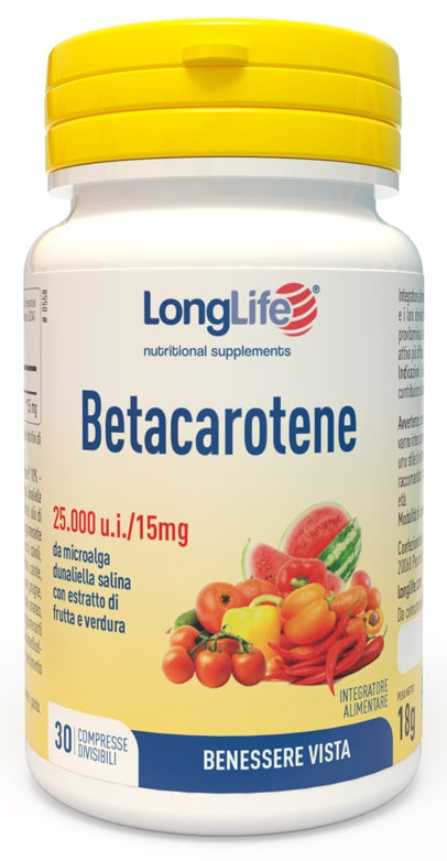 LONGLIFE BETACAROTENE      30CPR