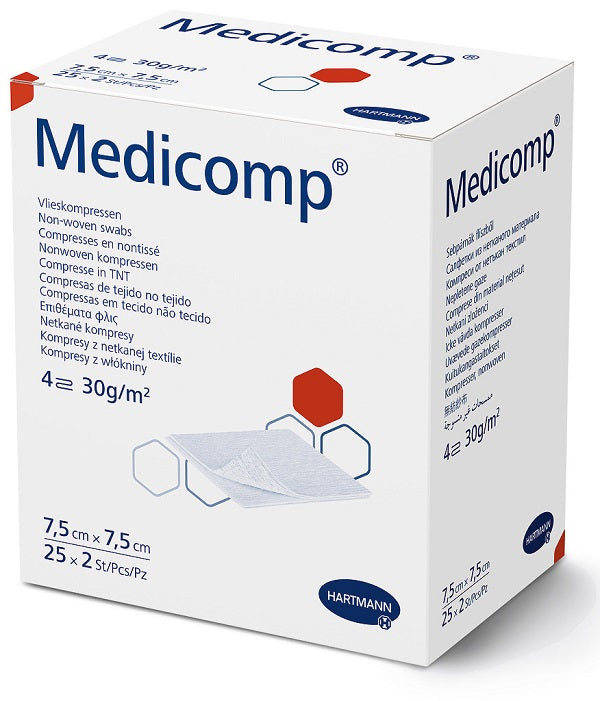 MEDICOMP TNT GARZA 7,5X7,5  50PZ