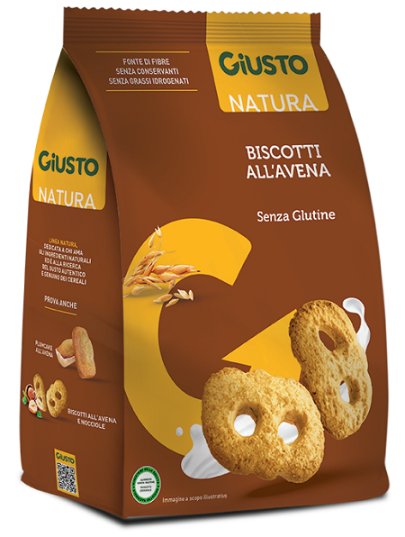 GIUSTO BISCOTTI AVENA S/GL  250G