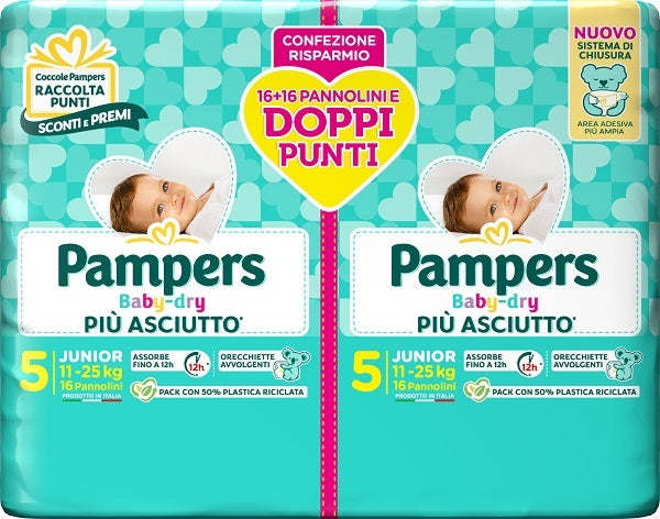 PAMPERS B/DRY JUNIOR  11-25KGX32