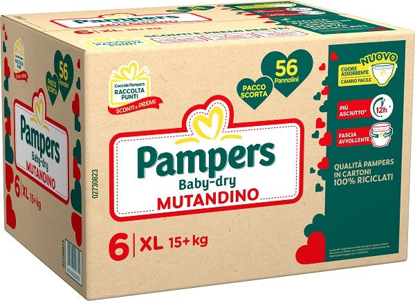 PAMPERS BD QUA MUT DWCT XL  56PZ