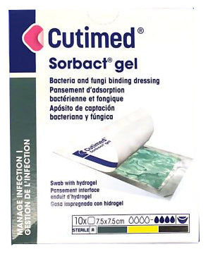 CUTIMED SORBACT GEL7,5X7,5CM X10