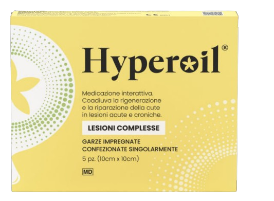 HYPEROIL GARZA 10X10CM 5PZ