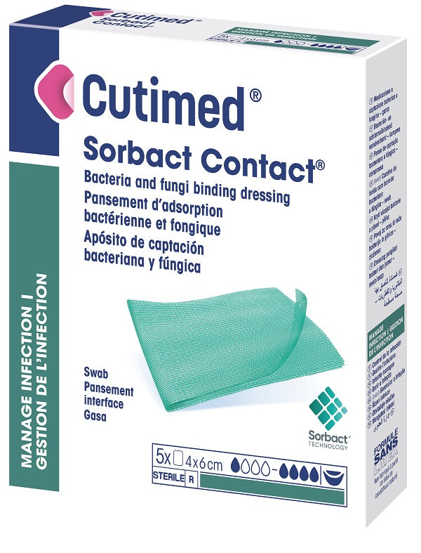 CUTIMED SORBACT CONT 4X6CM 5PZ