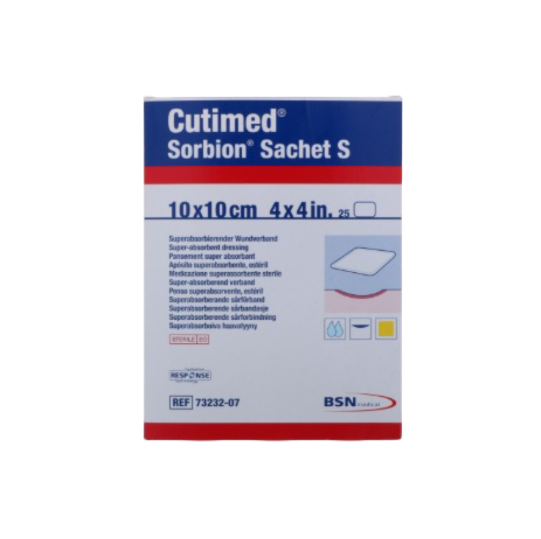 CUTIMED SORB.SACHET S 10X10  X25