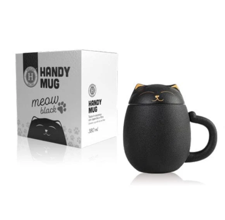 HANDY MUG MEOW BLACK 380ML